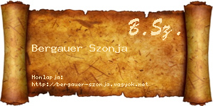 Bergauer Szonja névjegykártya