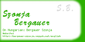 szonja bergauer business card